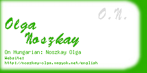 olga noszkay business card